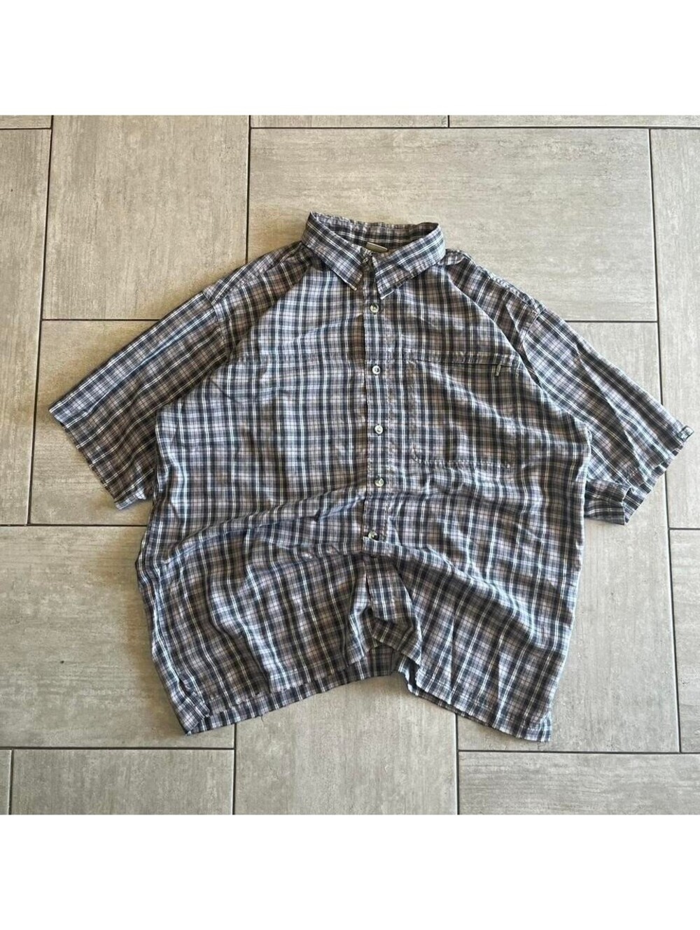 The North Face s XL Grey Plaid   Button Down